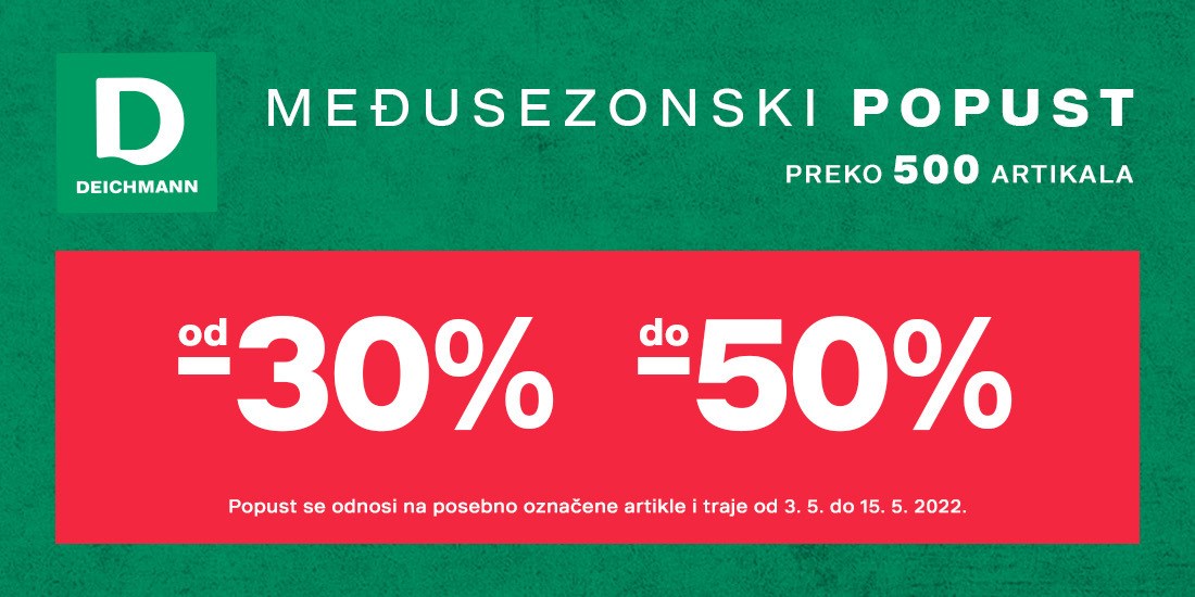 Međusezonski popust <br/> u Deichmannu