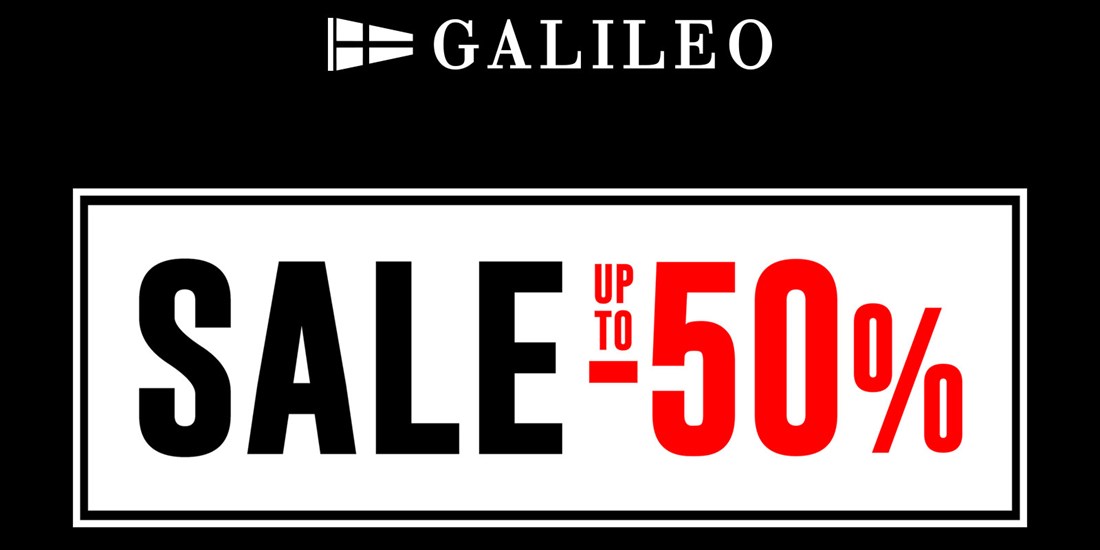 Galileo sale <br/> do -50%