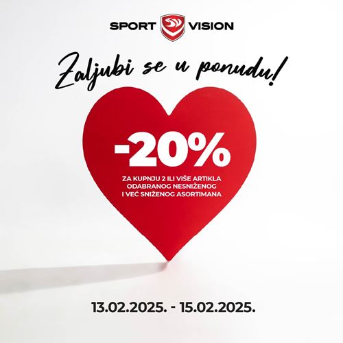 -20% popusta pri kupnji 2 ili više artikala u Sport Visionu