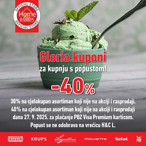 Gloria kuponi za kupnju s popustom!