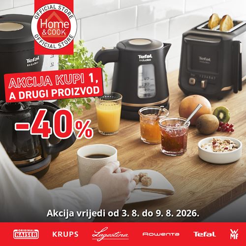 AKCIJA KUPI 1, A DRUGI PROIZVOD -40% - Home & Cook