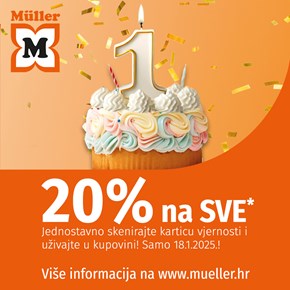 20% na sve u Müller aplikaciji 18.1.
