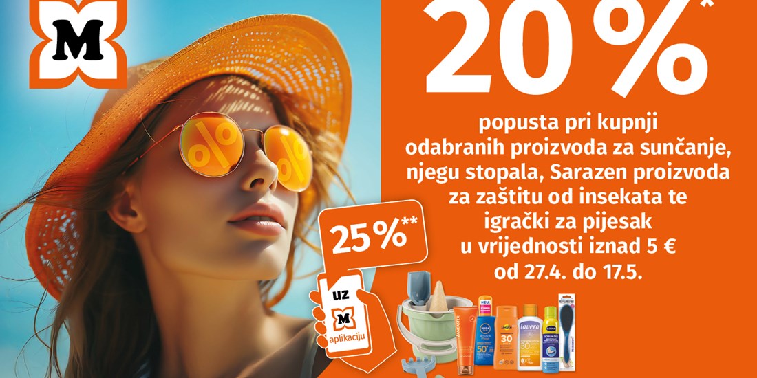 Müller: 20% na proizvode za sunčanje 27.4.-17.5.