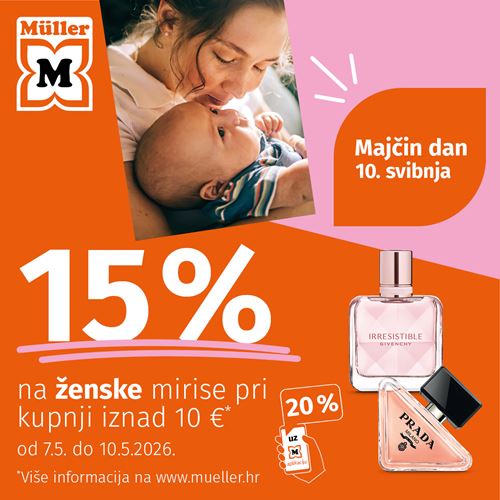 Müller: Majčin dan od 7.5. do 10.5.2026.
