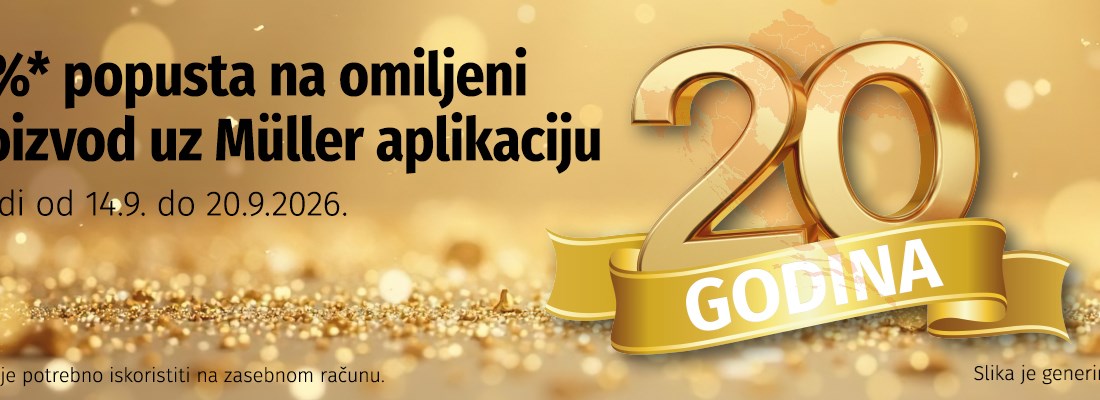 Müller: 20% popusta na omiljeni proizvod uz Müller aplikaciju