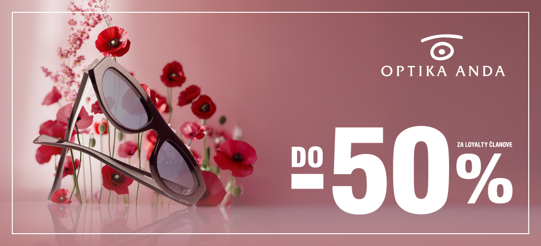 50% popusta na sunčane naočale i dioptrijske okvire u Optika Anda