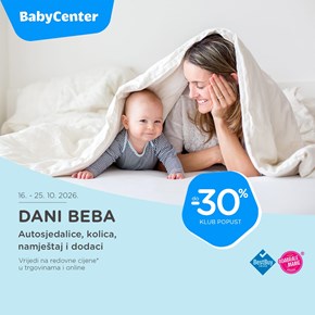 Baby Center: Dani beba – do -30% Klub popusta