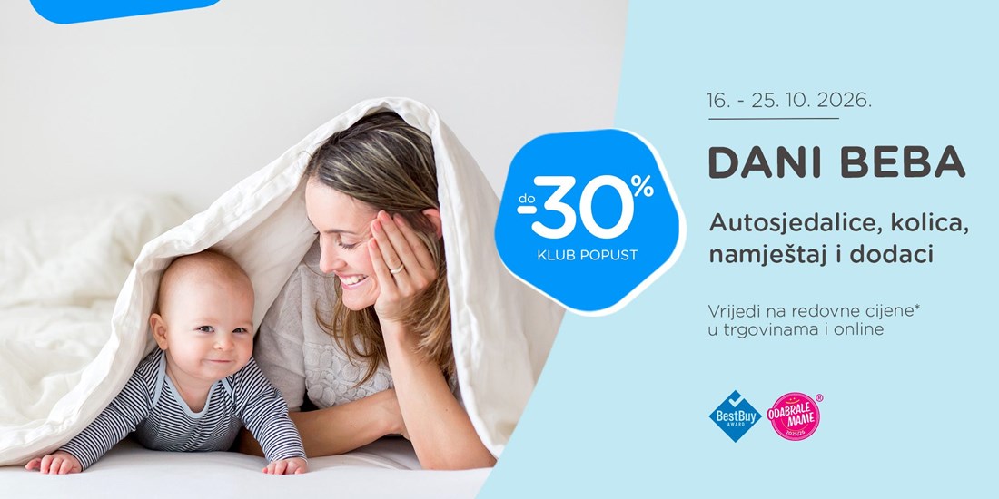 Baby Center: Dani beba – do -30% Klub popusta