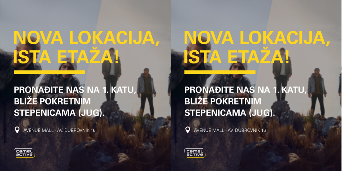 Nova lokacija, ista etaža!