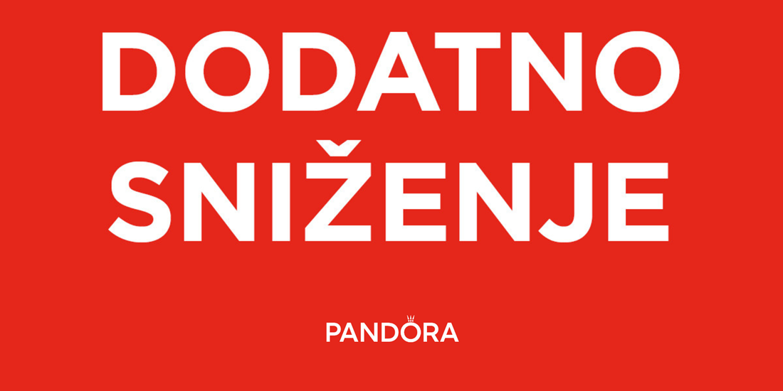 Dodatno sniženje u Pandora trgovini
