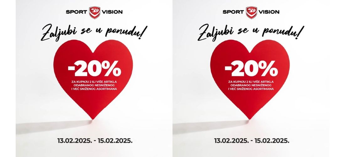 -20% popusta pri kupnji 2 ili više artikala u Sport Visionu