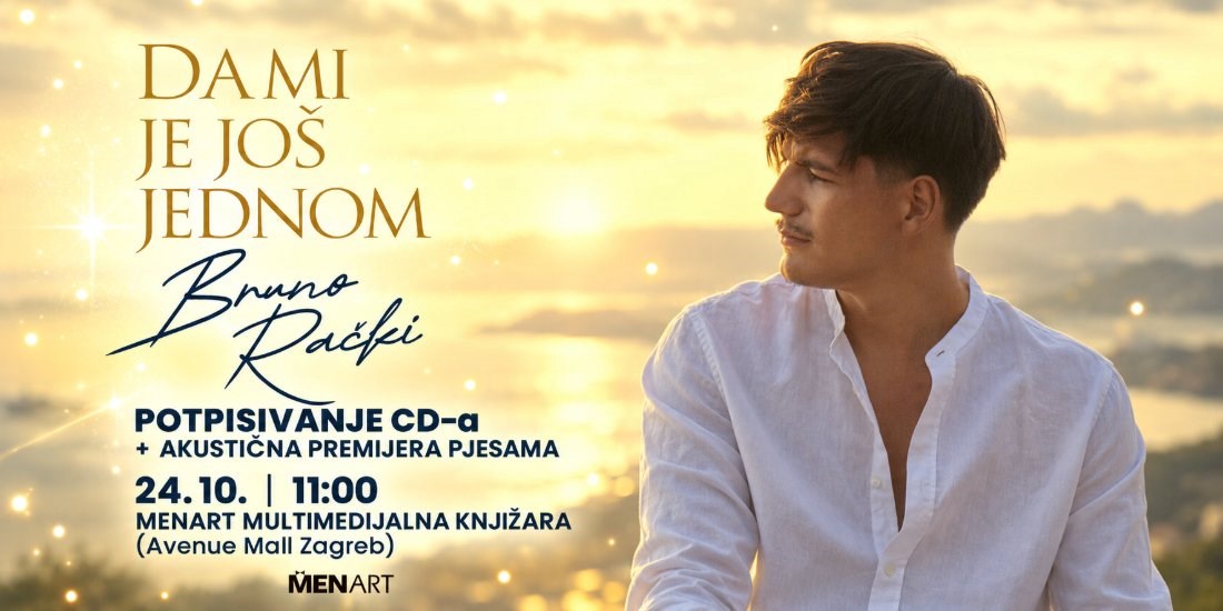 Bruno Rački potpisuje novi album u Menartu