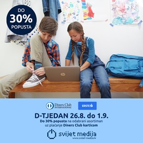 D-TJEDAN 26.8. do 1.9.<br/>Back to School <br/>| Do 30% popusta uz plaćanje Diners Club karticom