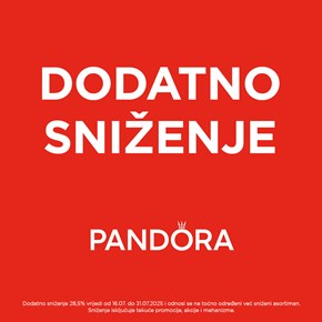 Dodatno sniženje u Pandora trgovini