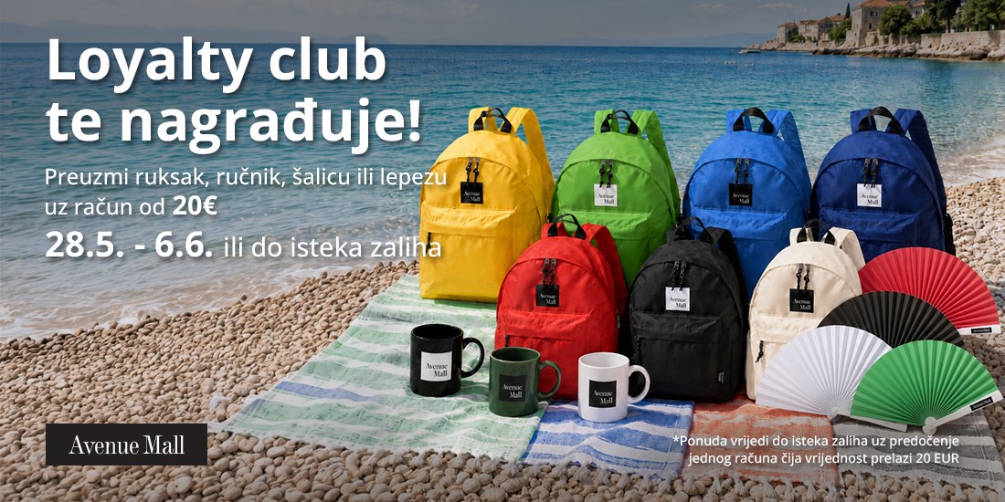 Loyalty club nagrađuje članove ručnikom, šalicom, ruksakom ili lepezom