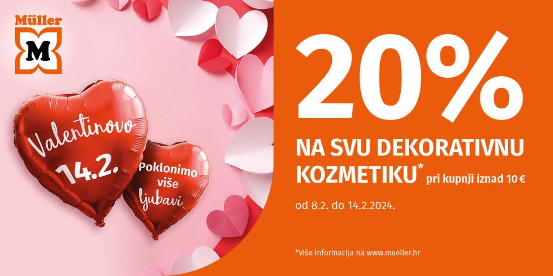 -20% na dekorativnu kozmetiku <br/> u Mülleru