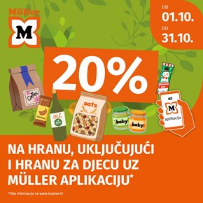 Müller: 20% popusta na hranu, uključujući i hranu za djecu