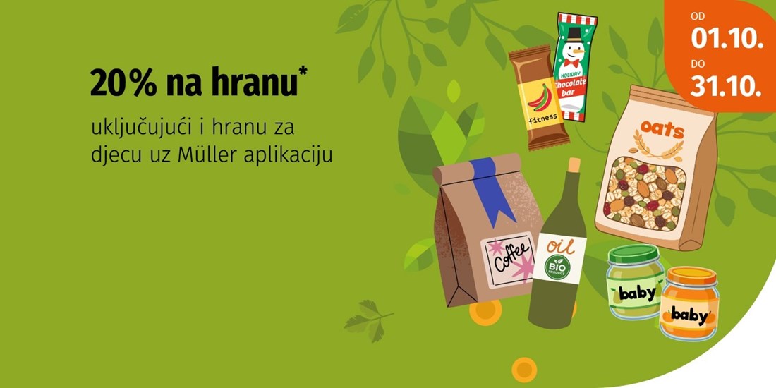 Müller: 20% popusta na hranu, uključujući i hranu za djecu