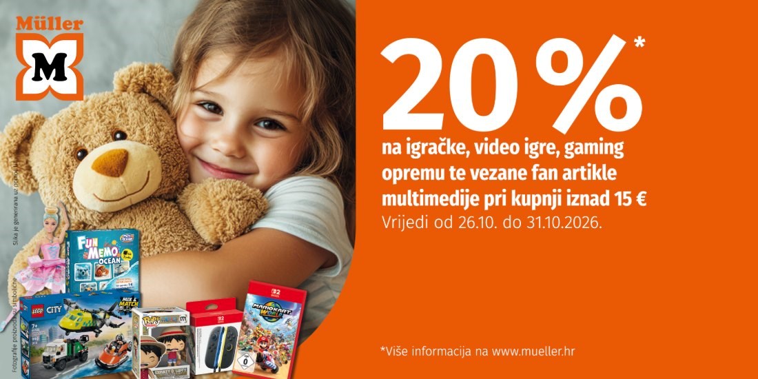 Müller: 20% popusta na igračke