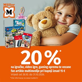 Müller: 20% popusta na igračke