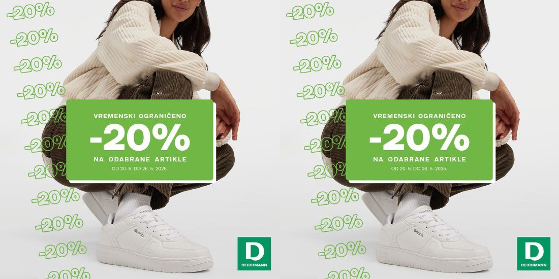 Deichmann akcija -20%