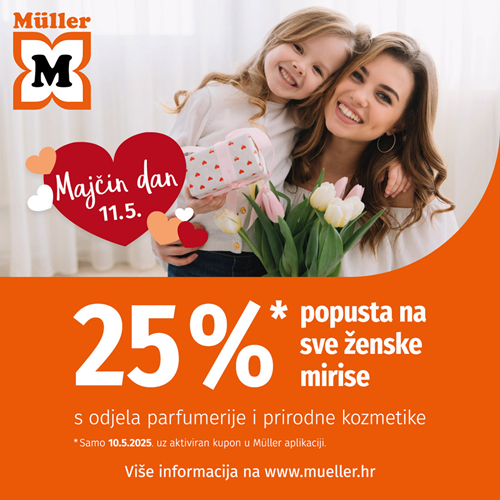 Müller: 25% na sve ženske  mirise samo 10.5.
