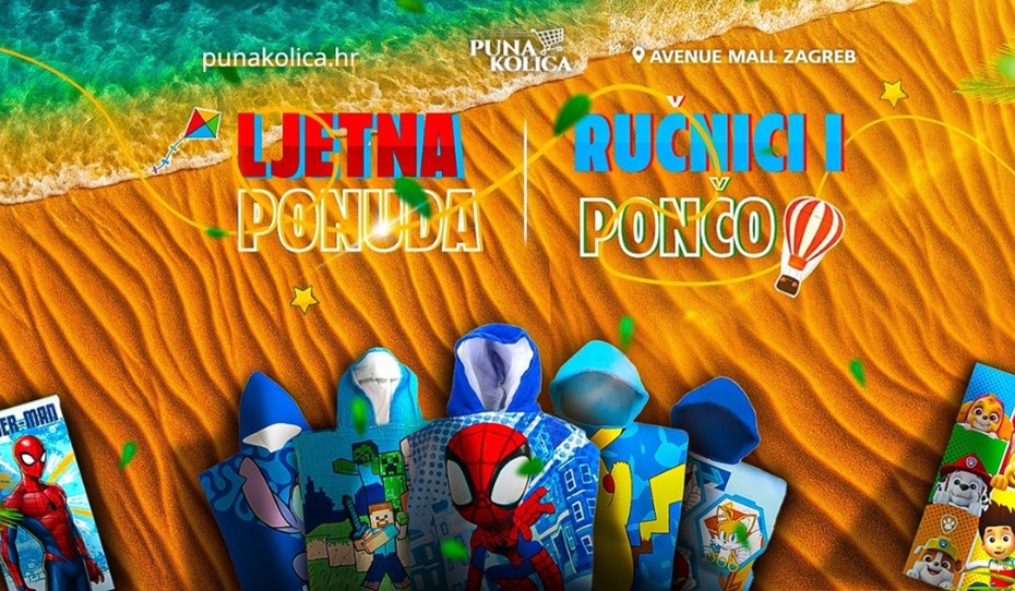 Puna Kolica - Ljeto je tu – a s njim i najzabavniji ručnici i dječji pončo u gradu 