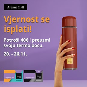 Uz kupnju iznad 40 EUR<br/> osvoji praktičnu termo bocu