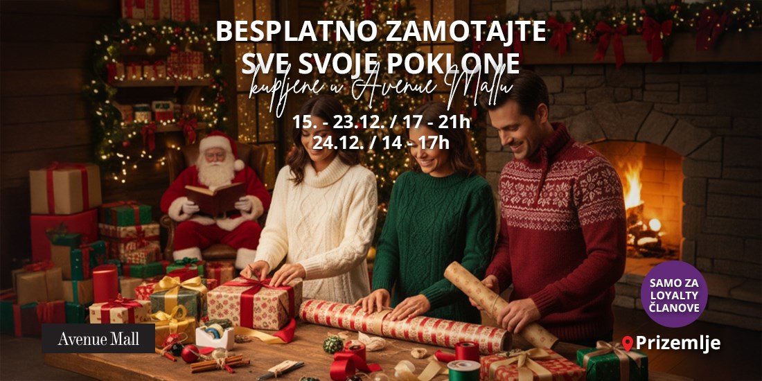 Besplatno zamotajte sve svoje poklone u Avenue Mallu