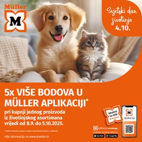 Müller: 5x više bodova u Müller aplikaciji 8.9.-5.10.