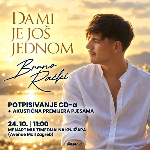 Bruno Rački potpisuje novi album u Menartu