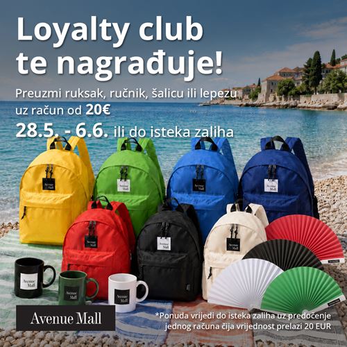 Loyalty club nagrađuje članove ručnikom, šalicom, ruksakom ili lepezom